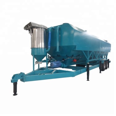 horizontal mobile bin hopper tank cement silo  with wheels